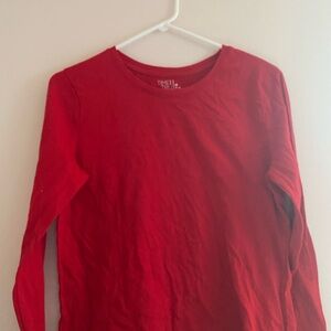 Time and Tru Red Long Sleeve Shirt